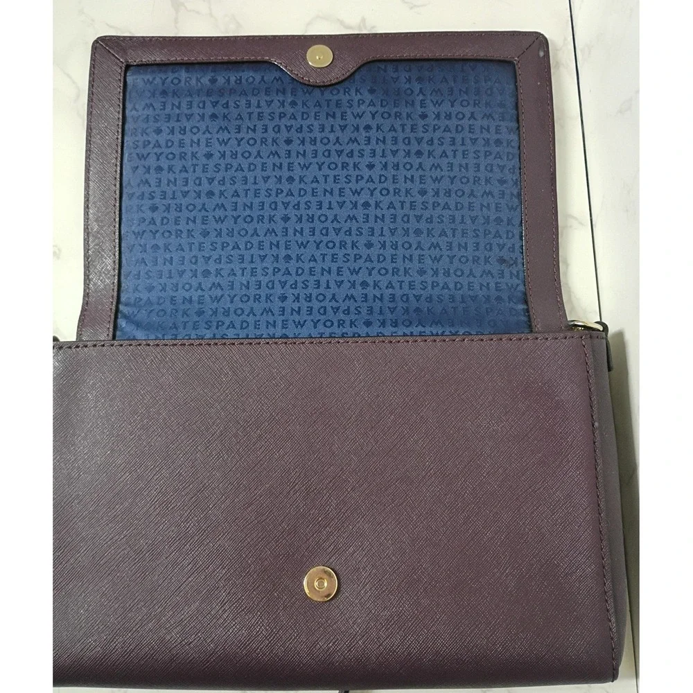 KATE SPADE Tilden Place Alek Oxblood Saffiano Leather Crossbody Bag w/ Dust Bag